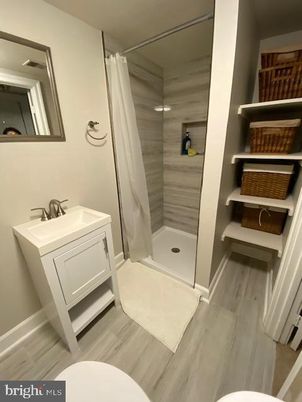 Bathroom, Interior, Wood Texture Flooring