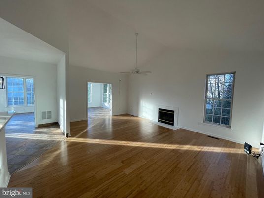 Empty room, Fireplace, Interior, Wood Texture Flooring