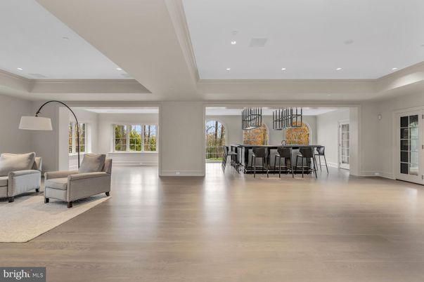 Interior, Kitchen, Living room, Pendant Lights, Recessed Lighting, Wood Texture Flooring