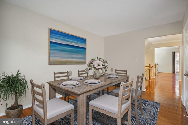 Dining room, Interior, Wood Texture Flooring