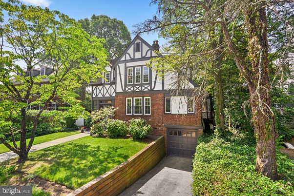 Attached, Exterior, Facade, Brick Facade, Tudor Revival