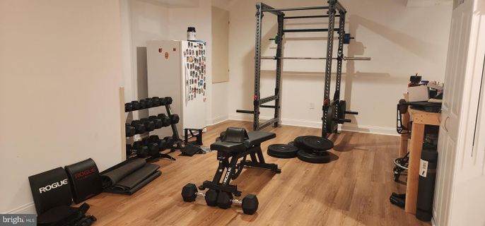 Fitness Equipment, Interior, Wood Texture Flooring