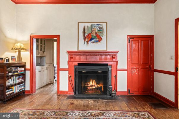 Fireplace, Interior, Wood Texture Flooring