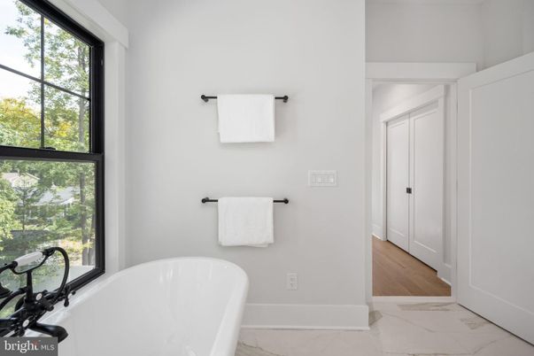 Bathroom, Free Standing Baths, Interior, Marble, Wood Texture Flooring