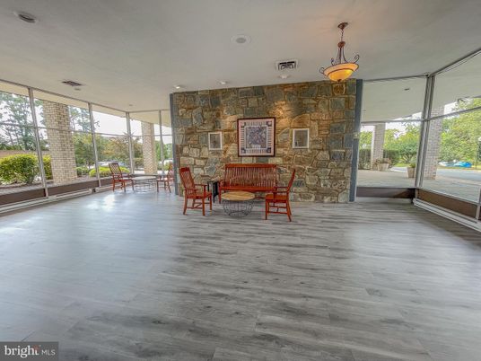 Dining room, Interior, Recessed Lighting, Stone Walls, Sun Room, Wood Texture Flooring