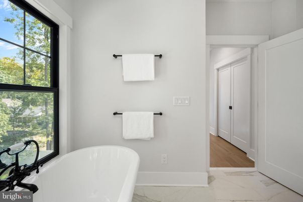 Bathroom, Free Standing Baths, Interior, Marble, Wood Texture Flooring