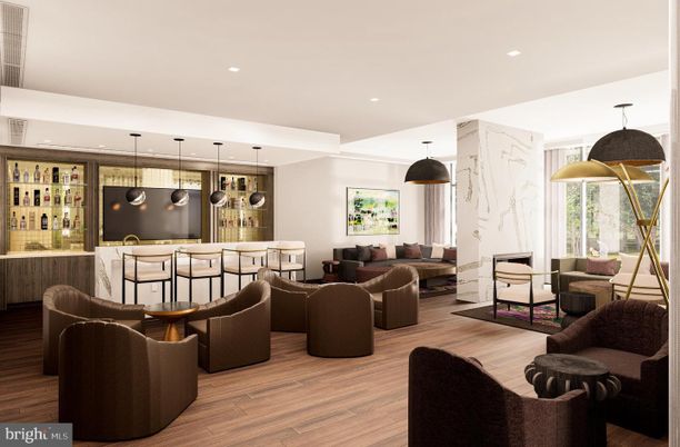 Dining room, Interior, Living room, Pendant Lights, Recessed Lighting, Wood Texture Flooring