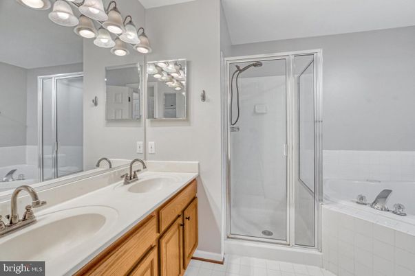 Bathroom, Dual Sink Vanities, Glass Shower, Interior