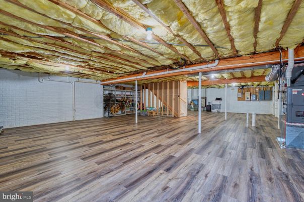 Empty room, Interior, Stone Walls, Wood Texture Flooring