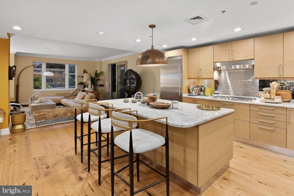 Interior, Kitchen, Living room, Pendant Lights, Recessed Lighting, Stainless Steel Appliances, Wood Texture Flooring