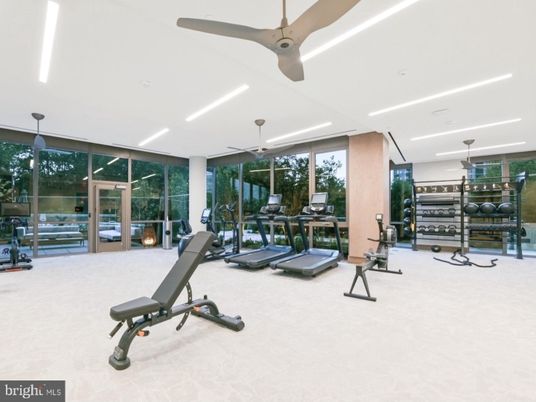 Fitness Equipment, Gym, Interior, Recessed Lighting