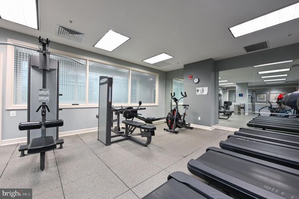 Fitness Equipment, Gym, Interior, Recessed Lighting