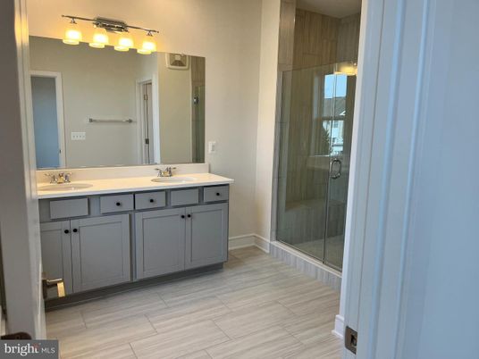 Bathroom, Dual Sink Vanities, Glass Shower, Interior