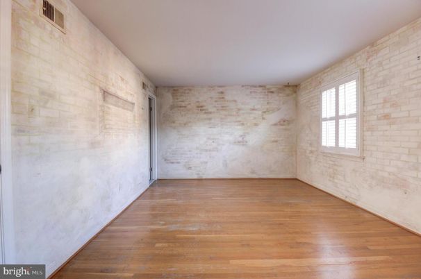 Empty room, Interior, Stone Walls, Wood Texture Flooring