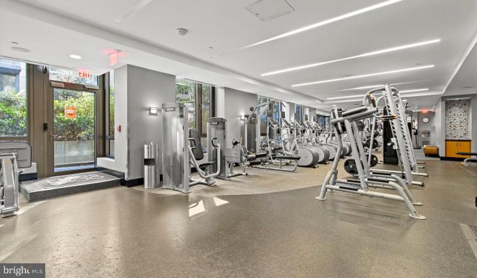 Fitness Equipment, Gym, Interior, Recessed Lighting