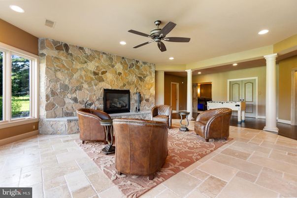 Interior, Recessed Lighting, Stone Walls