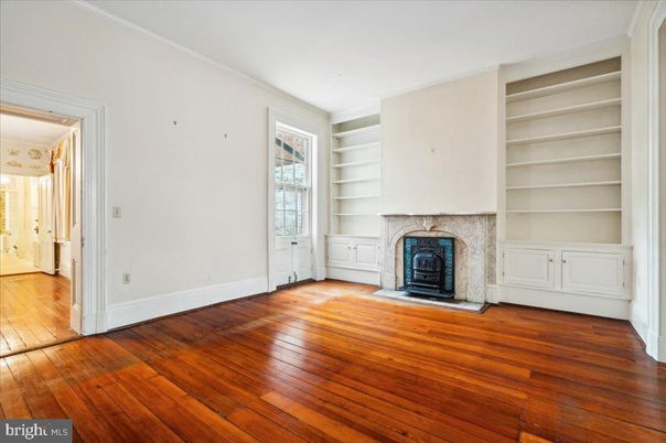 Empty room, Fireplace, Interior, Wood Texture Flooring