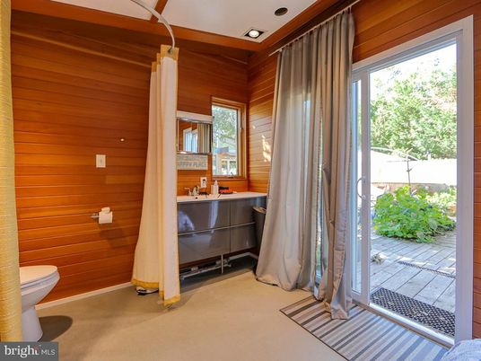 Bathroom, Interior, Recessed Lighting, Wooden Walls