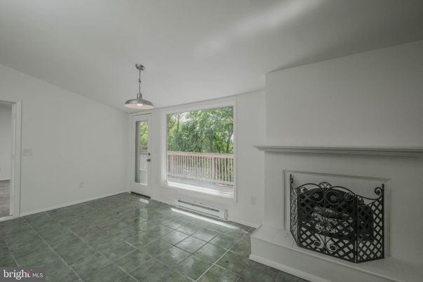 Empty room, Fireplace, Interior, Pendant Lights