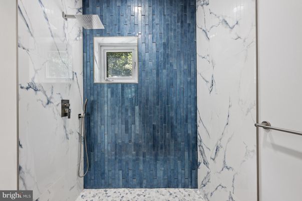 Bathroom, Glass Shower, Interior, Marble Walls