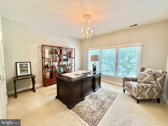 Chandelier, Home Office, Interior