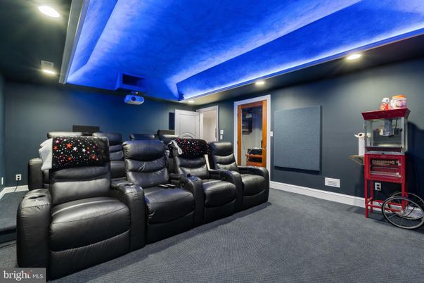Home Theatre Room, Interior, Projection Screen, Recessed Lighting, Theatre Room