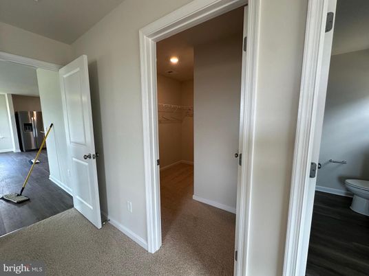 Bathroom, Interior, Recessed Lighting, Walk-in Closets, Wood Texture Flooring