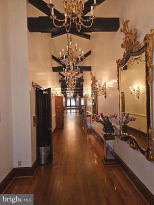 Chandelier, Interior, Wooden Beams, Wood Texture Flooring