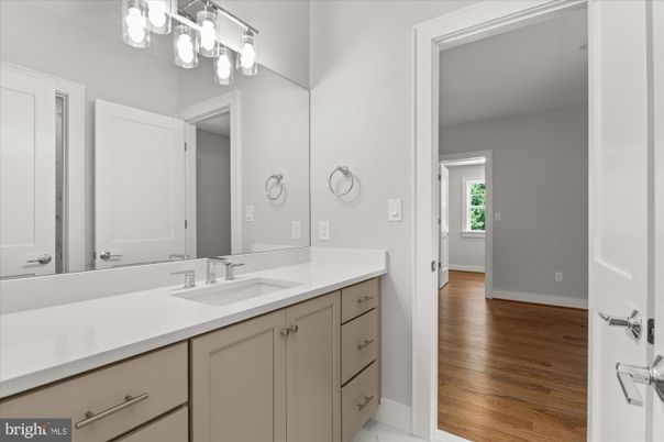 Bathroom, Dual Sink Vanities, Interior, Wood Texture Flooring