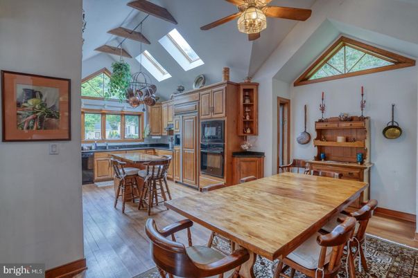 Dining room, Interior, Kitchen, Wooden Beams, Wood Texture Flooring