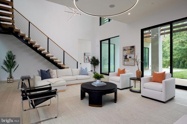 Interior, Living room, Pendant Lights, Recessed Lighting, Wood Texture Flooring