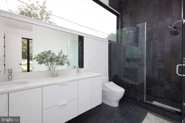 Bathroom, Dual Sink Vanities, Glass Shower, Interior