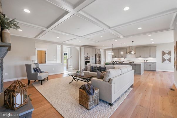 Interior, Kitchen, Living room, Pendant Lights, Recessed Lighting, Stainless Steel Appliances, Wood Texture Flooring