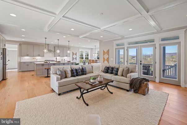 Interior, Kitchen, Living room, Pendant Lights, Recessed Lighting, Wood Texture Flooring