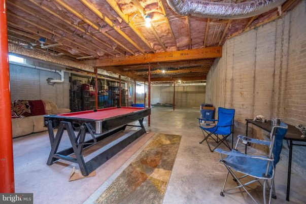 Billiard Table, Game Room, Interior, Stone Walls