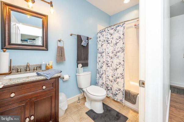 Bathroom, Interior, Recessed Lighting, Wood Texture Flooring