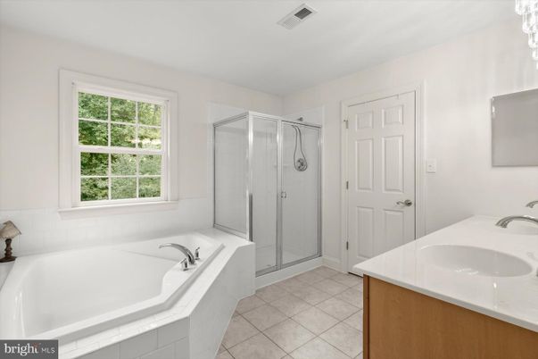 Bathroom, Dual Sink Vanities, Glass Shower, Interior
