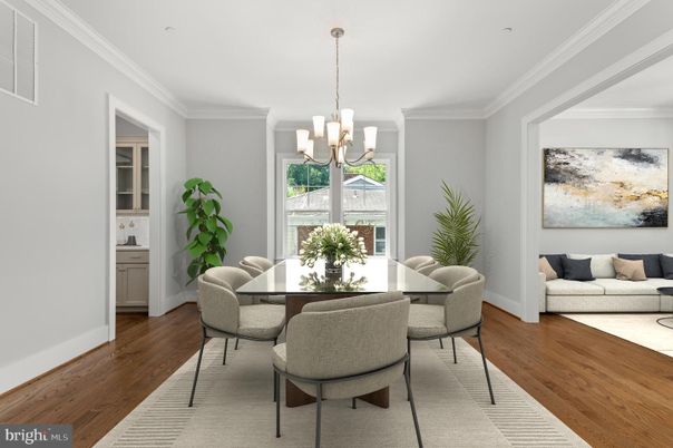 Chandelier, Dining room, Interior, Wood Texture Flooring
