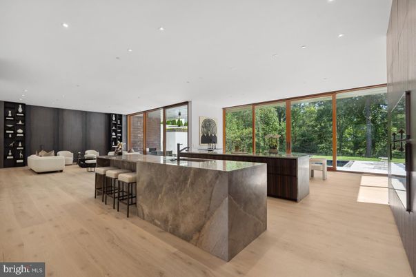 Interior, Kitchen, Living room, Recessed Lighting, Wood Texture Flooring