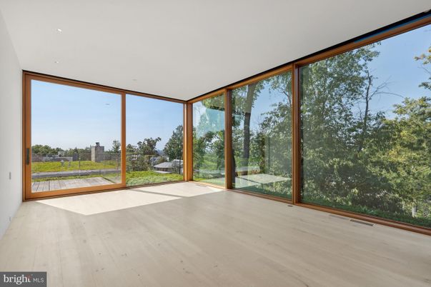 Empty room, Interior, Recessed Lighting, Sun Room, Wood Texture Flooring