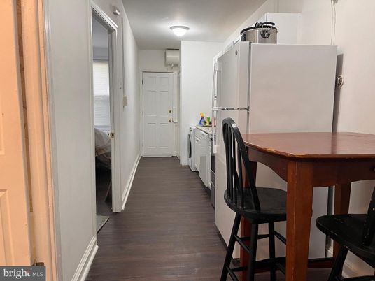 Interior, Kitchen, Washer, Wood Texture Flooring