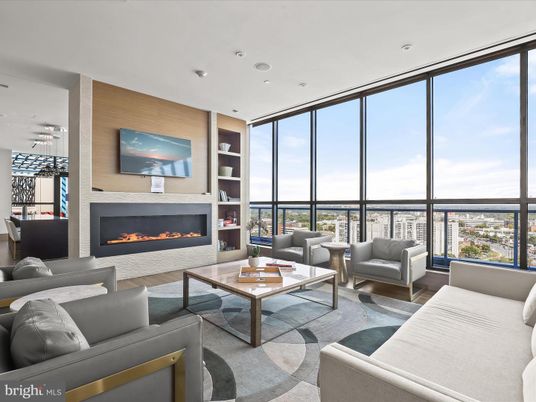 Fireplace, Interior, Living room, Pendant Lights, Recessed Lighting, Wood Texture Flooring, Wooden Walls