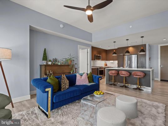 Interior, Kitchen, Living room, Pendant Lights, Recessed Lighting, Stainless Steel Appliances, Wood Texture Flooring