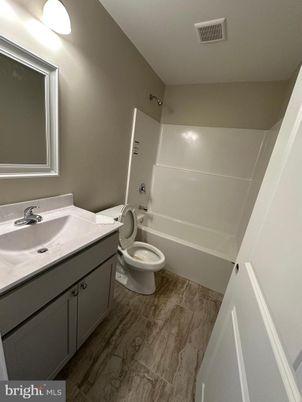 Bathroom, Dual Sink Vanities, Interior, Wood Texture Flooring