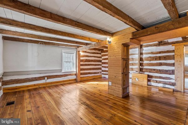 Empty room, Interior, Wooden Beams, Wood Texture Flooring, Wooden Walls