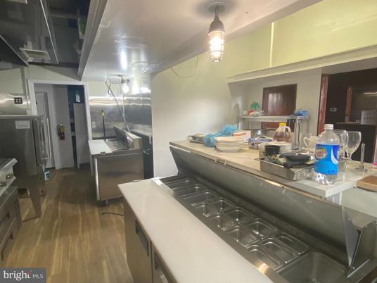 Interior, Kitchen, Pendant Lights, Stainless Steel Appliances, Wood Texture Flooring