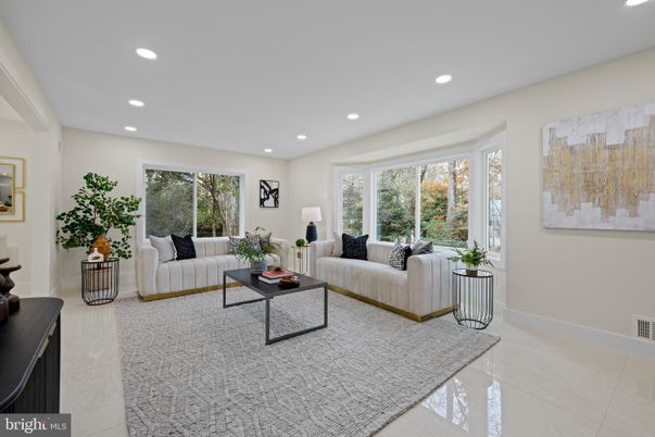 Interior, Living room, Recessed Lighting