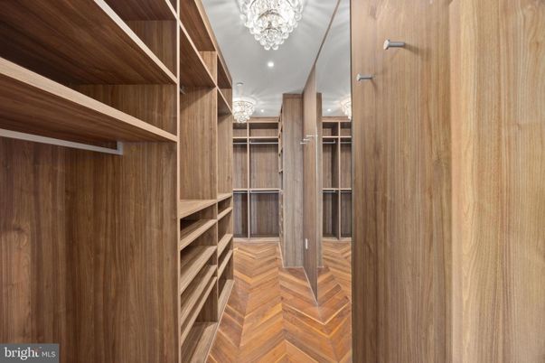 Chandelier, Interior, Walk-in Closets, Wood Texture Flooring
