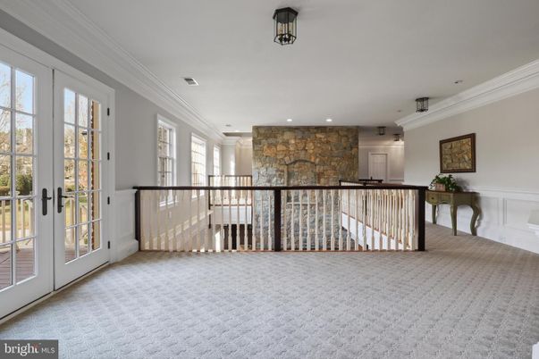 Fireplace, Interior, Recessed Lighting, Stone Walls