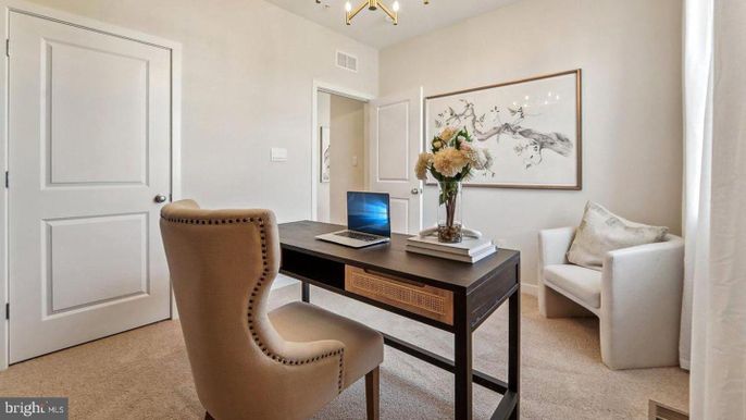 Chandelier, Home Office, Interior